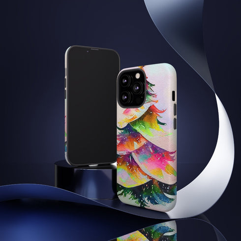 Swooshy Christmas Tree - Impact Resistant Phone Case